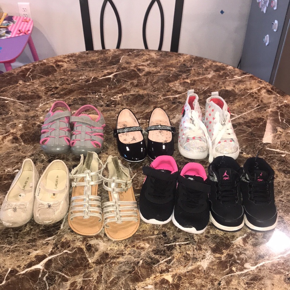 Toddler girl shoe lot
